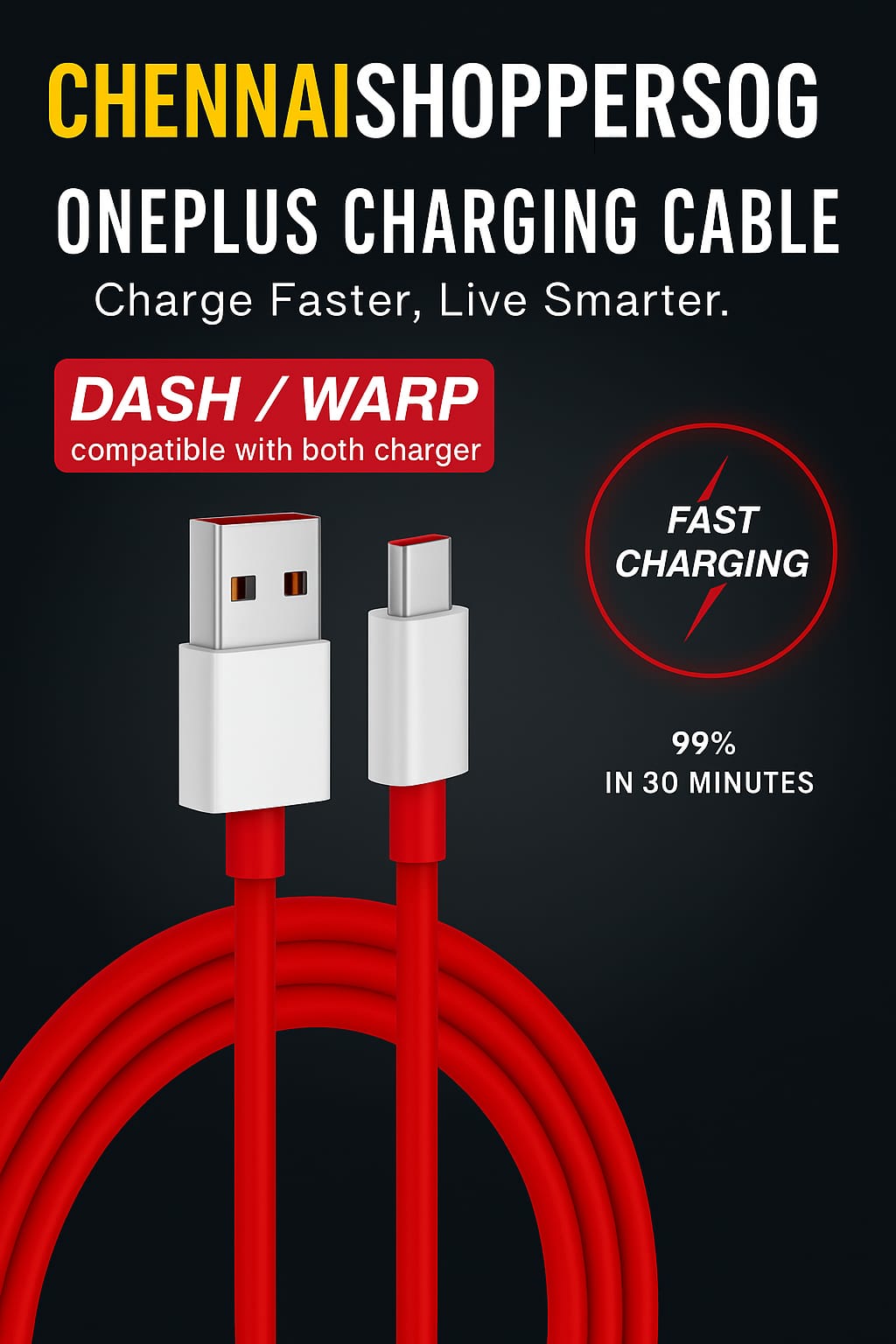 ONEPLUS WARP CHARGE TYPE-C CABLE (OG) ONEPLUS WARP CHARGE TYPE-C CABLE (OG)